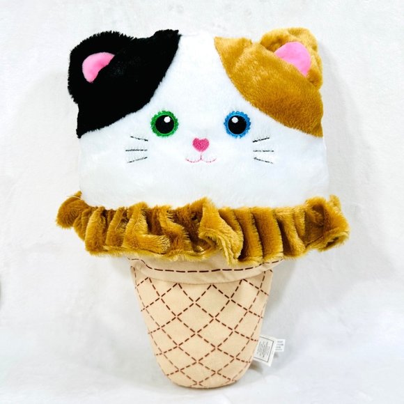 Nanco Calico Cat Ice Cream Cone Stuffed Plush Toy - Picture 1 of 5